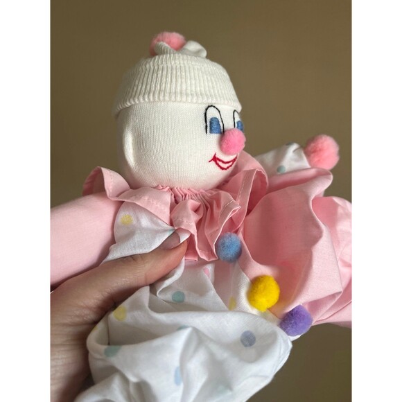 Handmade Pastel Sock Clown Doll - Picture 3 of 7